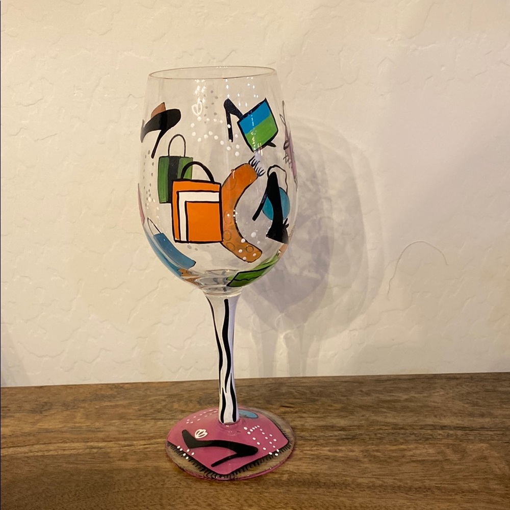 Lolita Painted Stem Wine glass